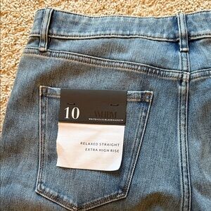 White House Black Market Women's Relaxed Straight leg 5 Pocket Jeans New
